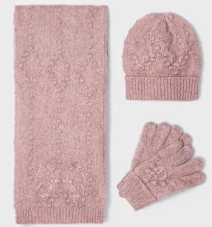 Abel & Lula Hat, Mittens & Scarf _Rose 5944-52