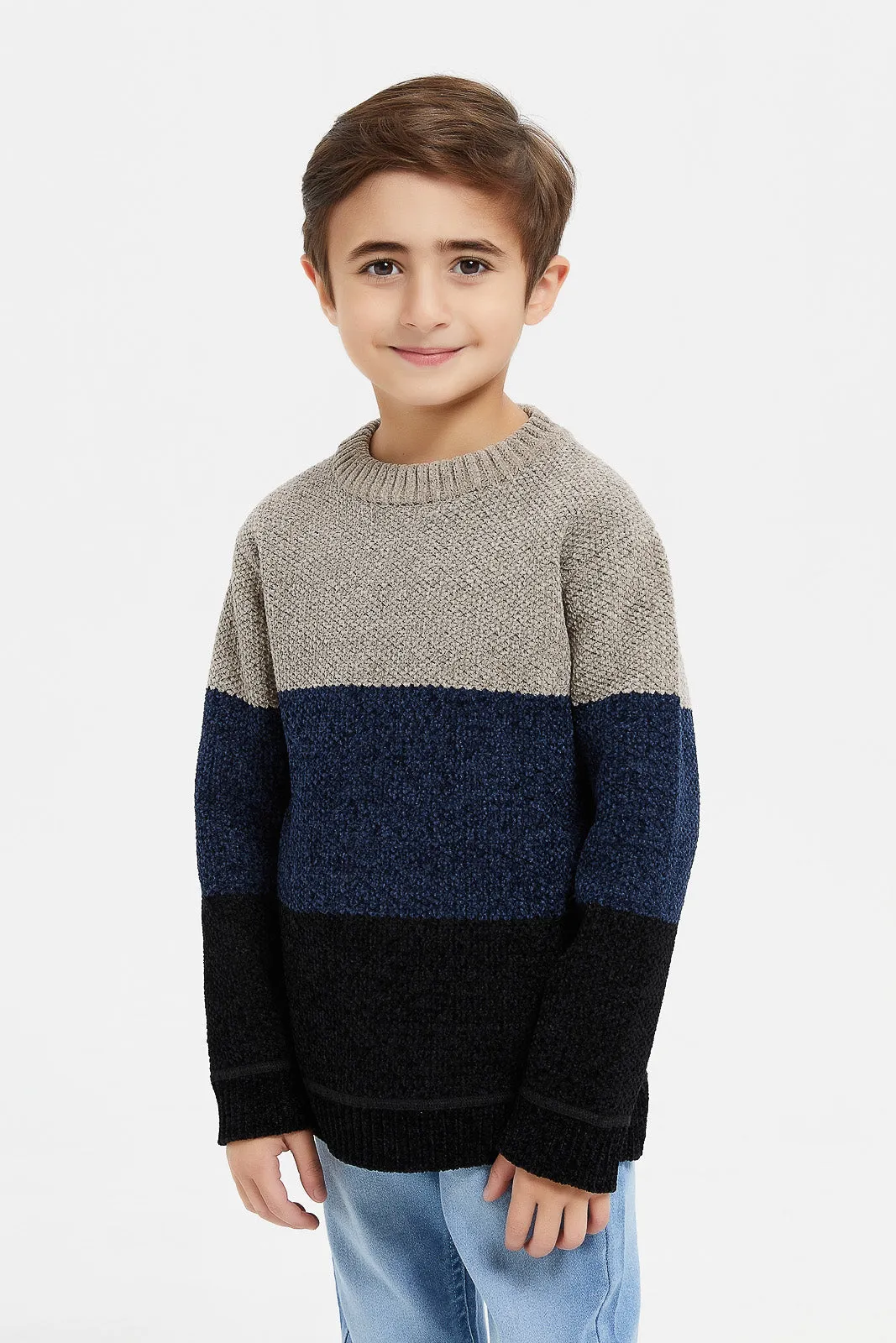 Boys Multicolour Striped Jumper