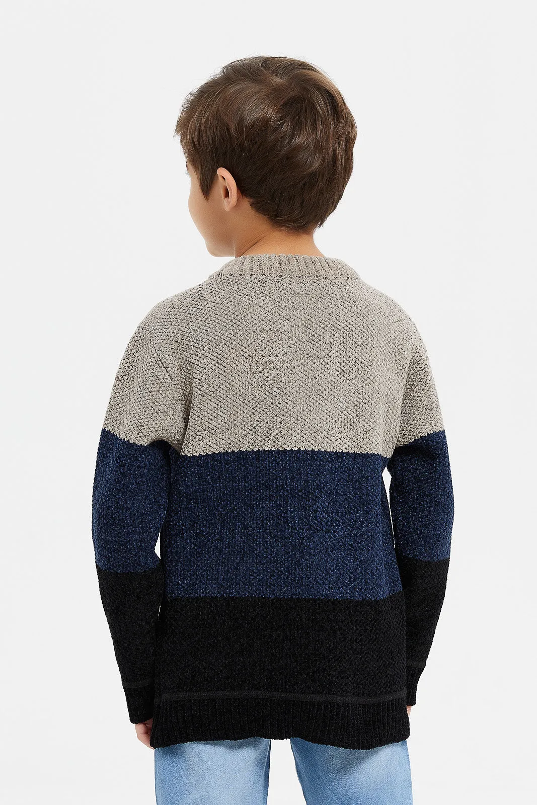 Boys Multicolour Striped Jumper