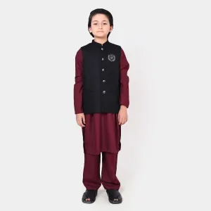 Boys Viscose 3Pcs Suit - MAROON