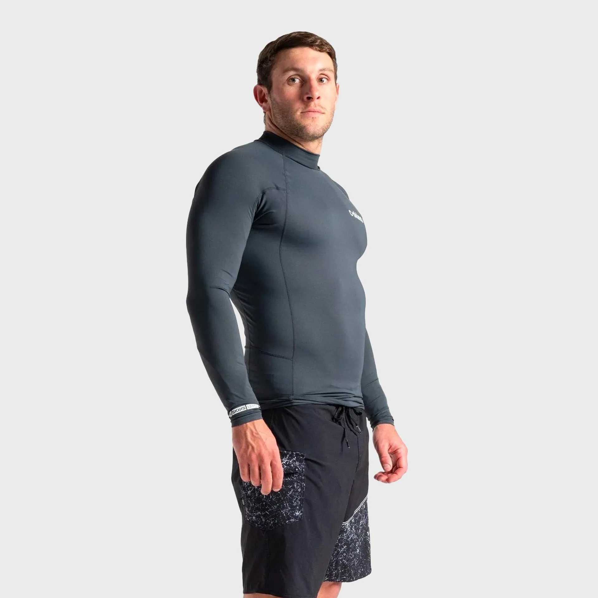 C-Skins UV Skins Basics Mens Long Sleeve Rash Vest - Anthracite