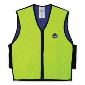 Chill-its 6665 Embedded Polymer Cooling Vest With Zipper, Nylon/polymer, 3x-large, Lime, Ships In 1-3 Business Days