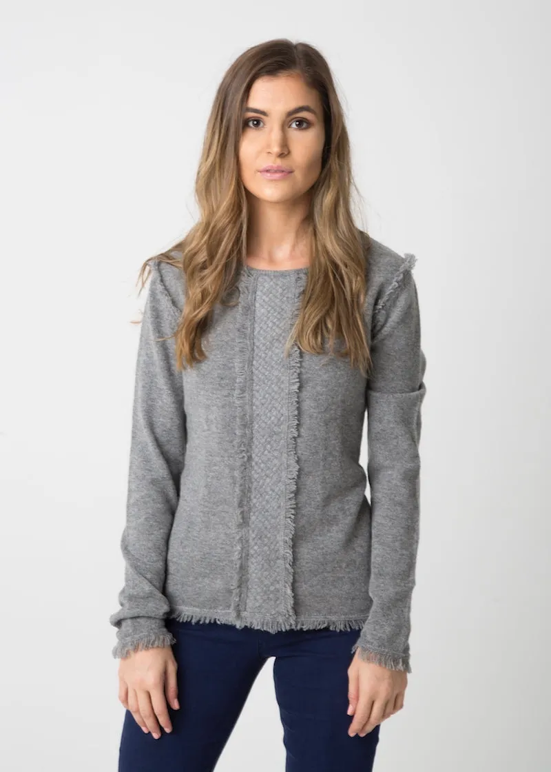 COCO Tuxedo Sweater - Mid Gray