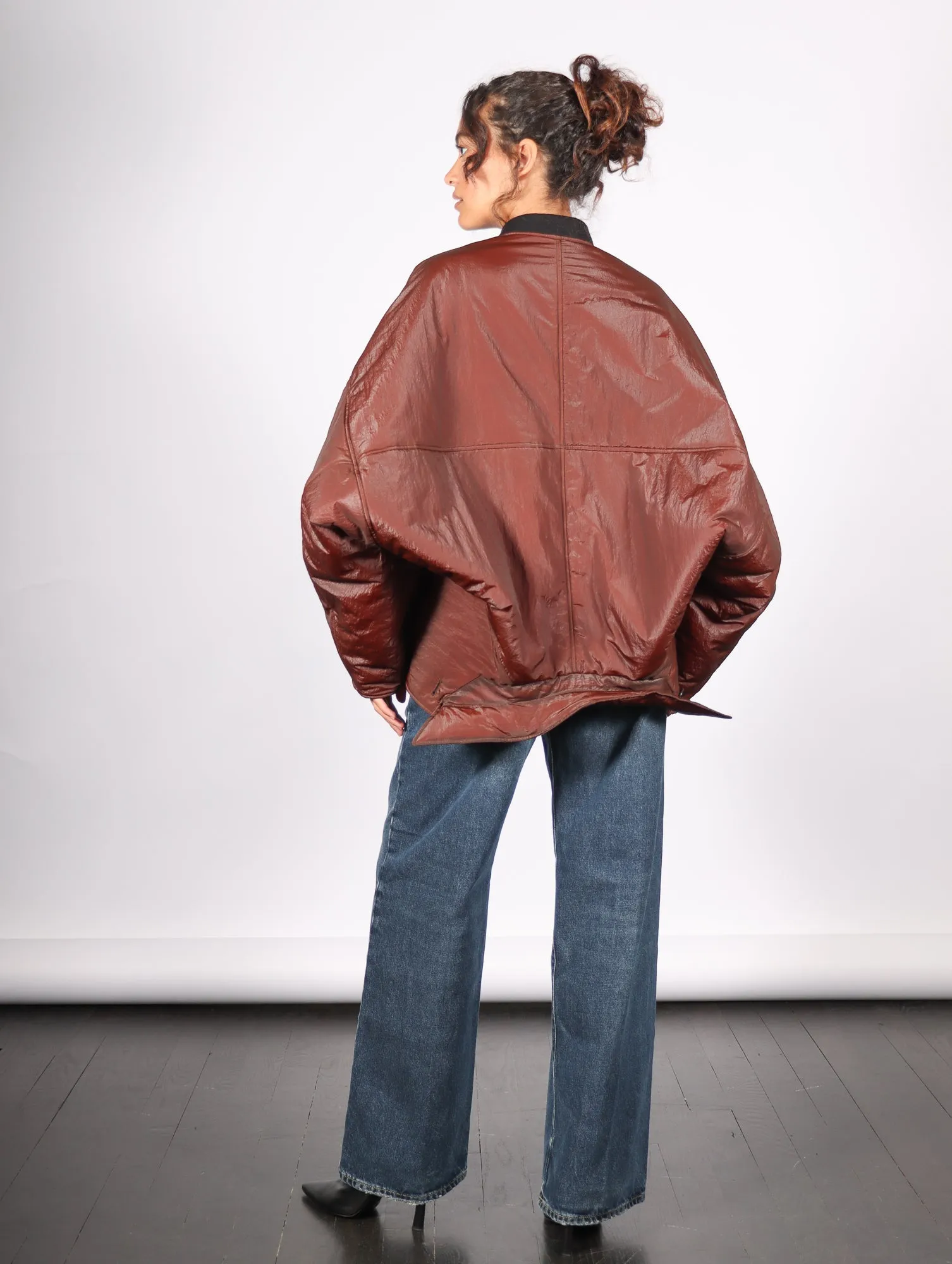 Convertible Jacket in Dark Burgundy by Dawei