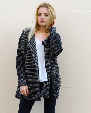 Dark Grey Oversize knit Cardigan