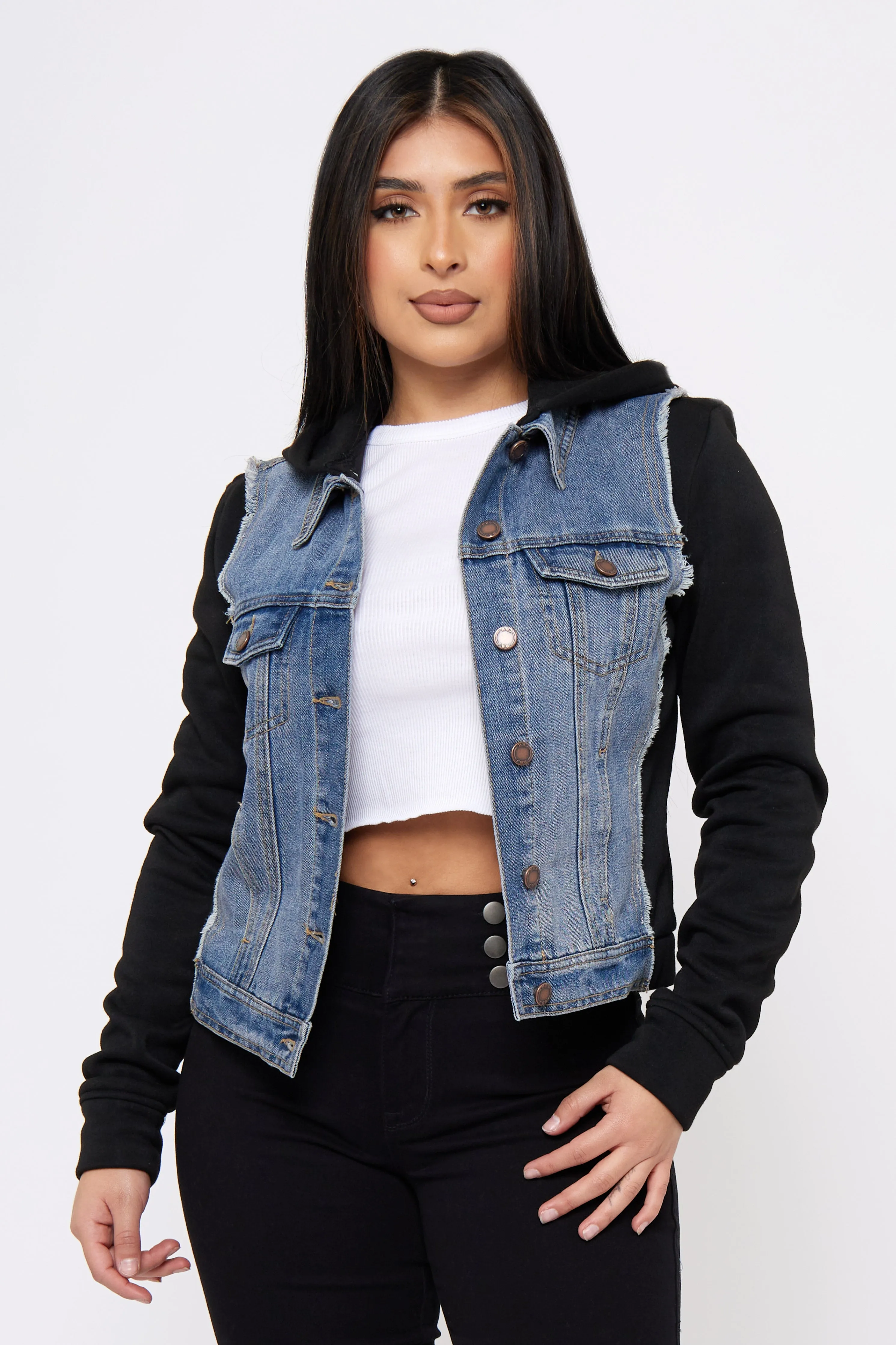 Denim Sweatshirt Back Jacket