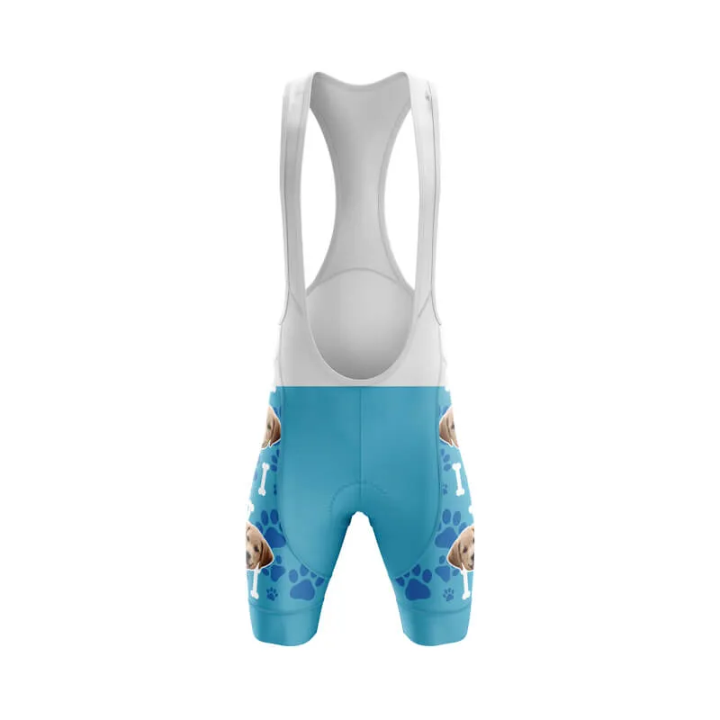 Dog Custom Face Bib & Shorts (Blue)