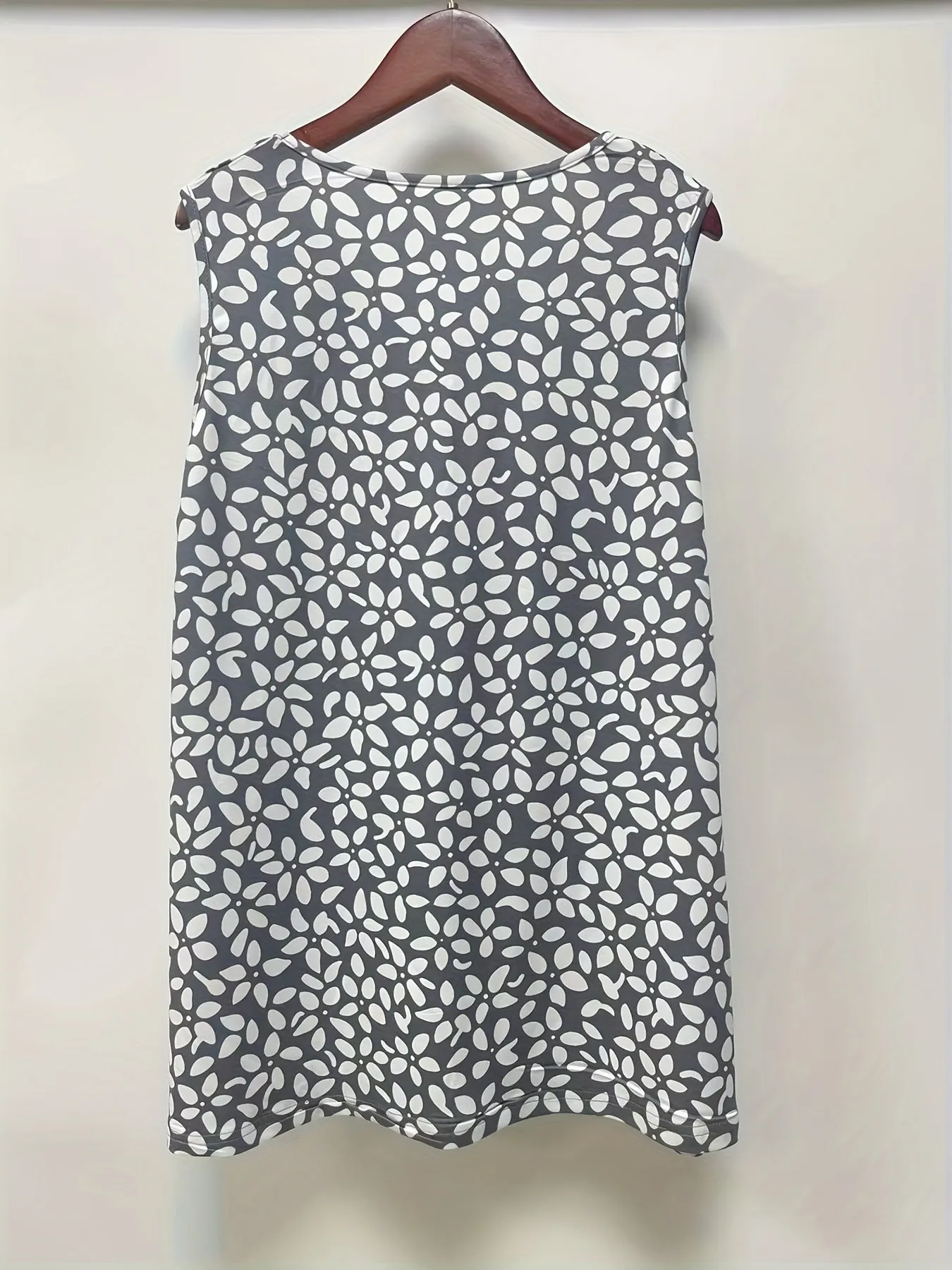 Floral Print Sleeveless Tank Top for Plus Size Women