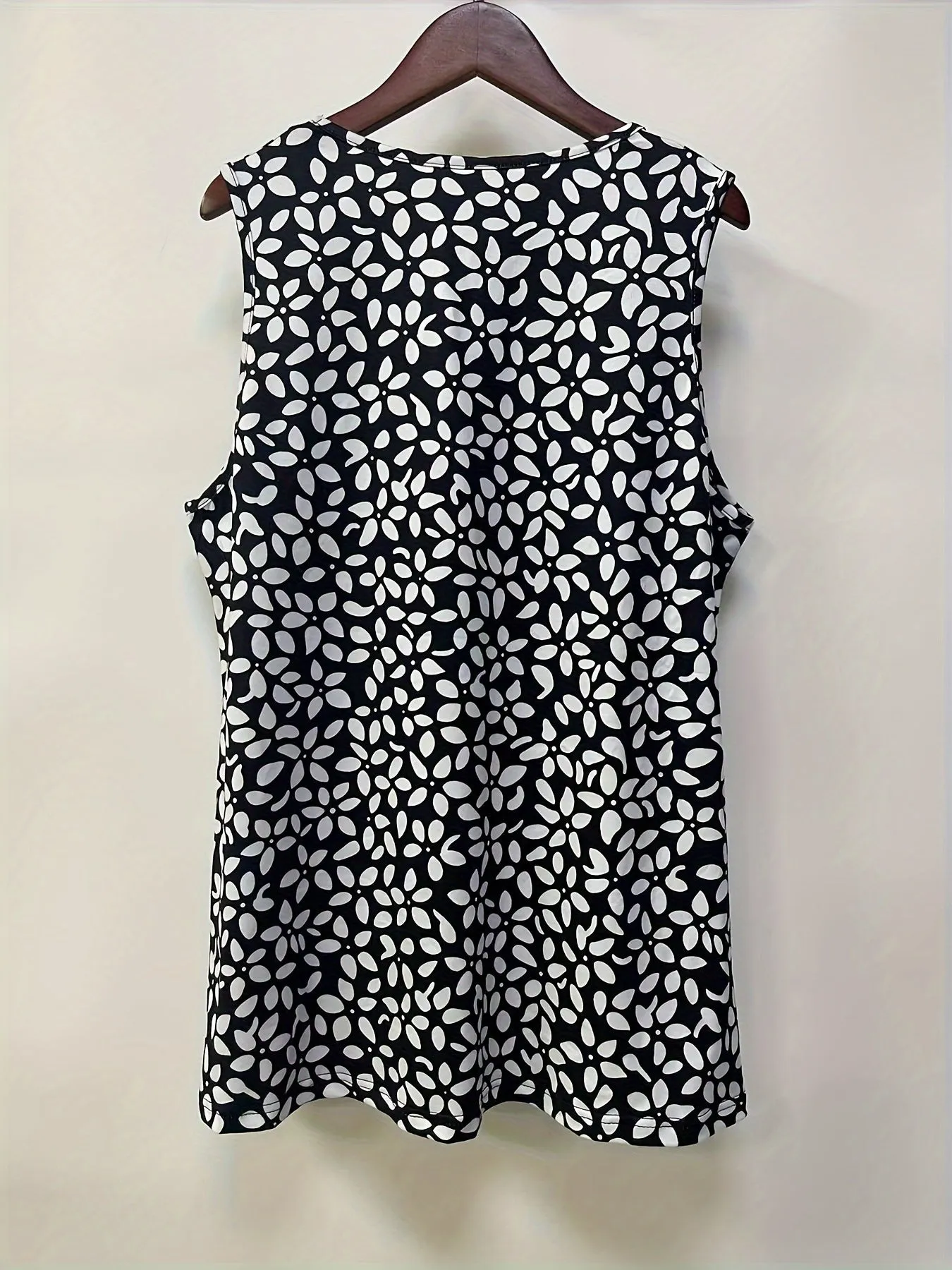 Floral Print Sleeveless Tank Top for Plus Size Women