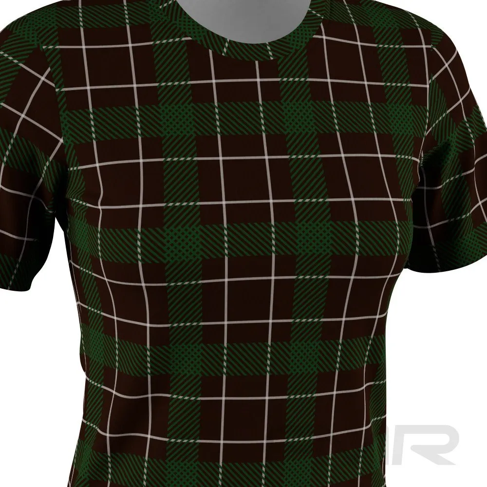 FMR Women's Green Check Performance Short Sleeve Shirt