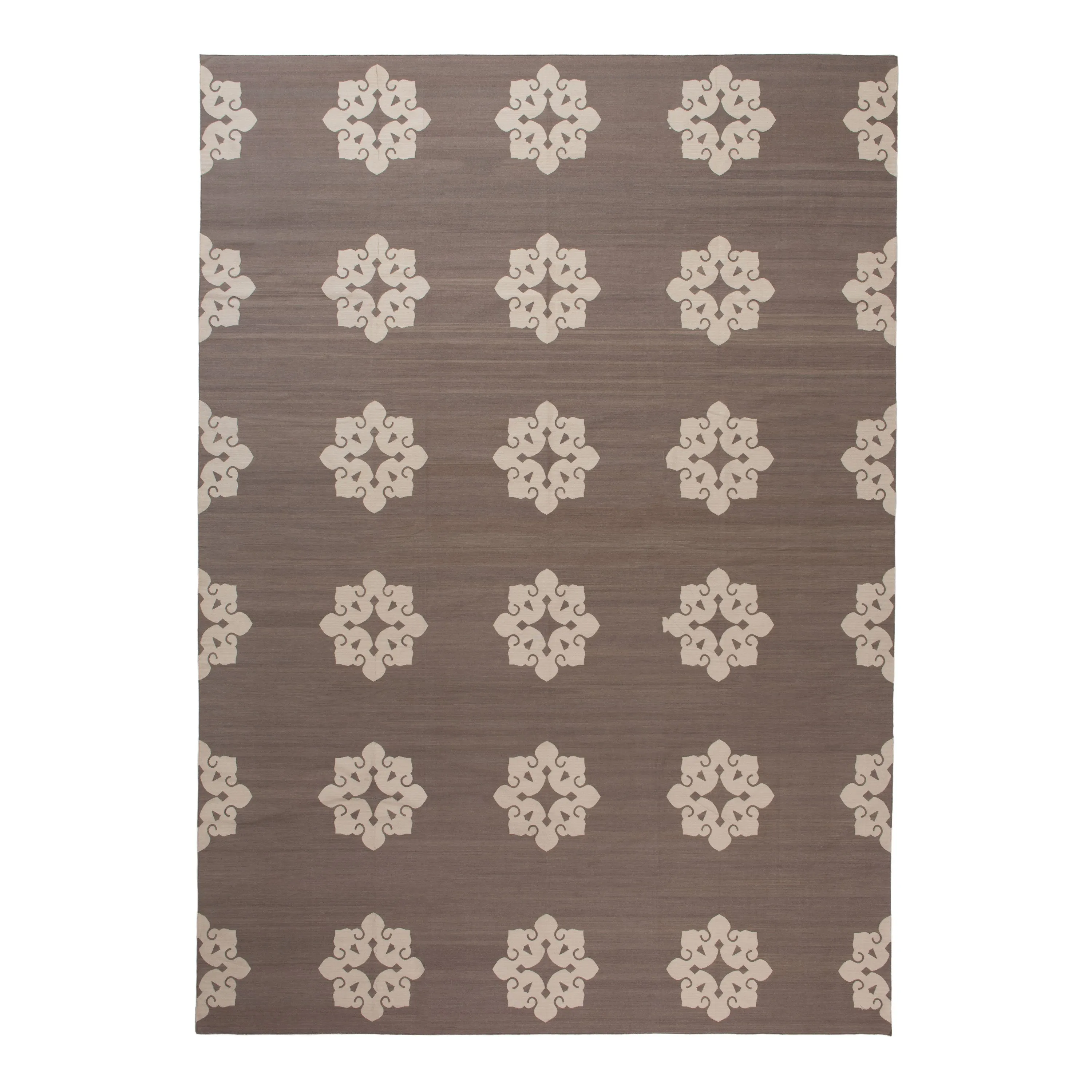 Grey Flatweave Cotton Rug - 10' x 14'