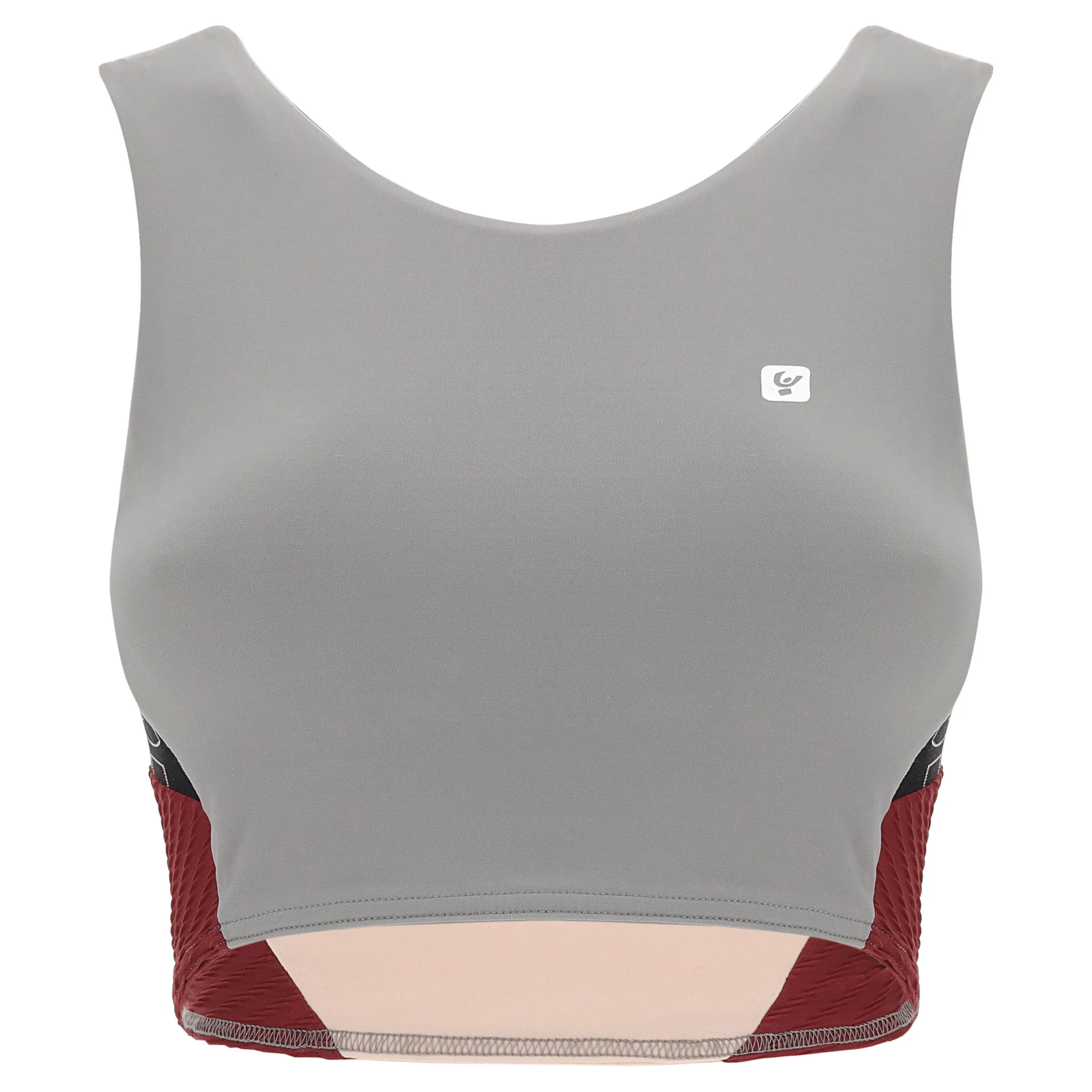 Grey Sports Bra – Medium Support with Breathable Design