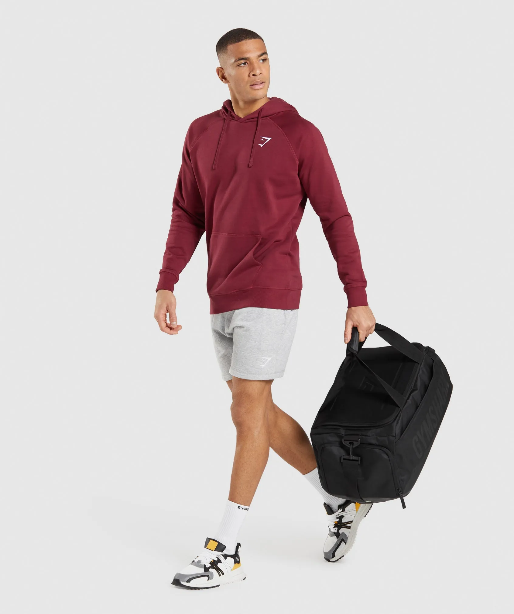 Gymshark Crest Hoodie - Burgundy Red