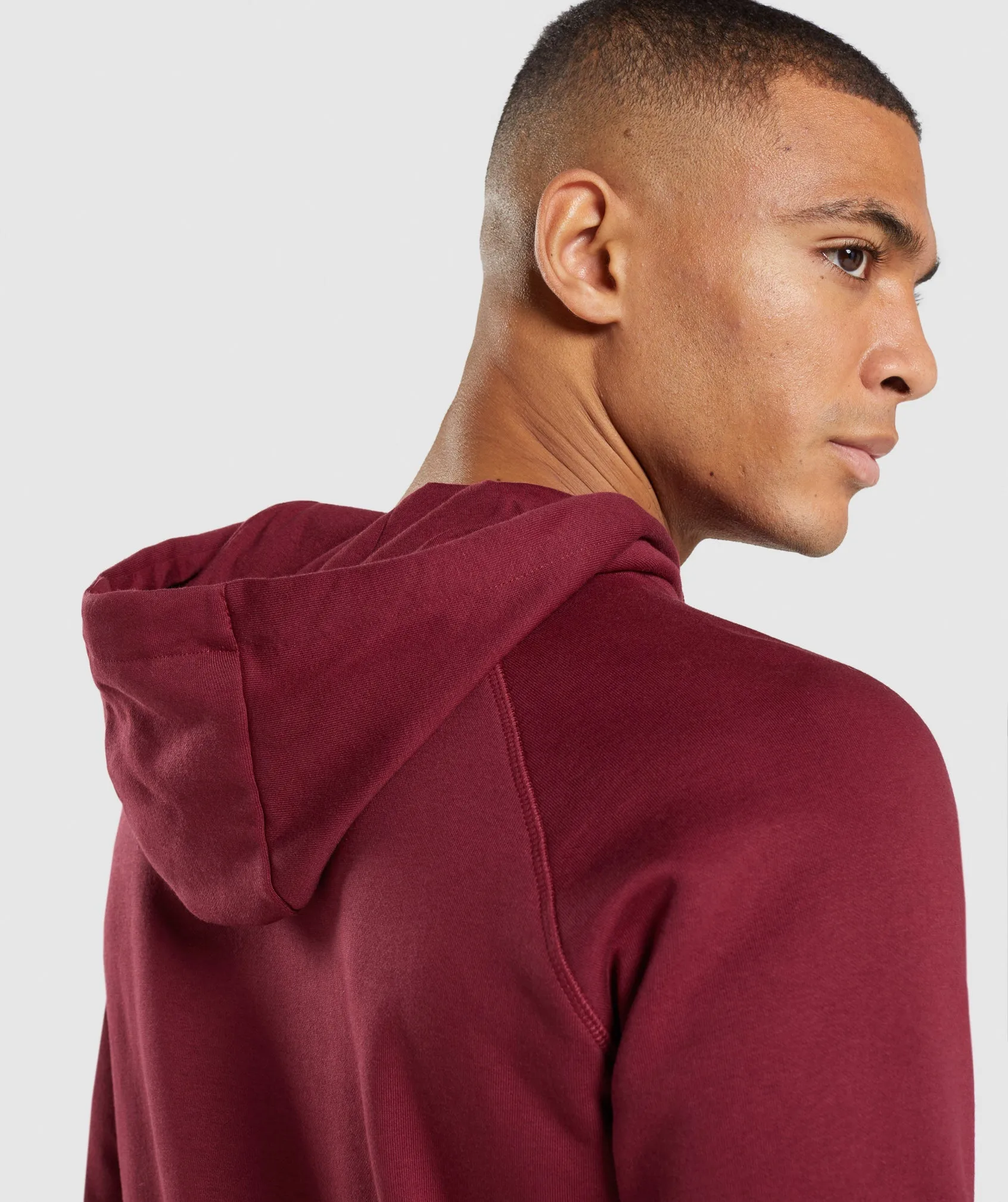 Gymshark Crest Hoodie - Burgundy Red