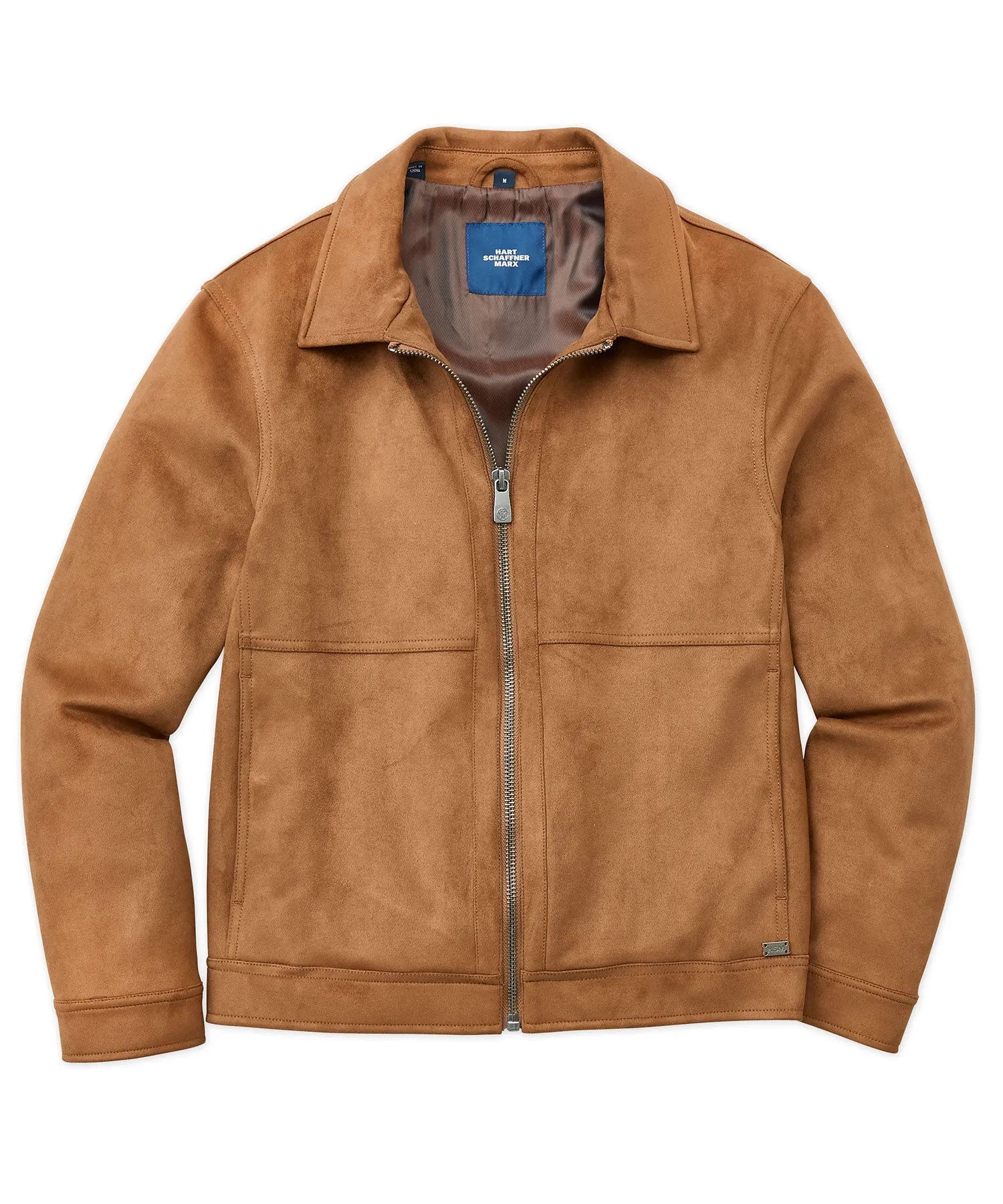 Hart Schaffner Marx Faux Suede Full-Zip Jacket