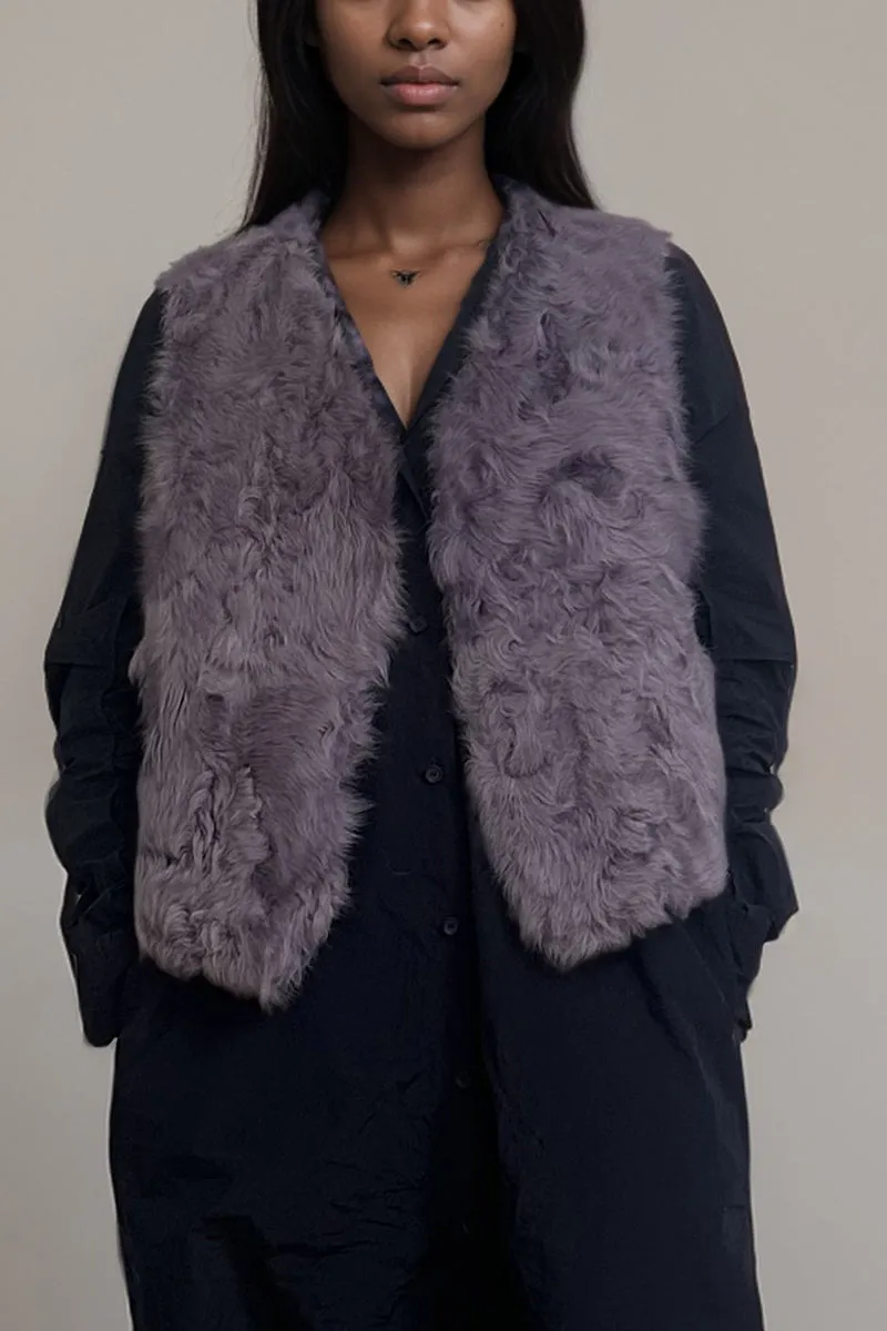 HCT1089 Effortless Faux-Fur Vest Outerwear