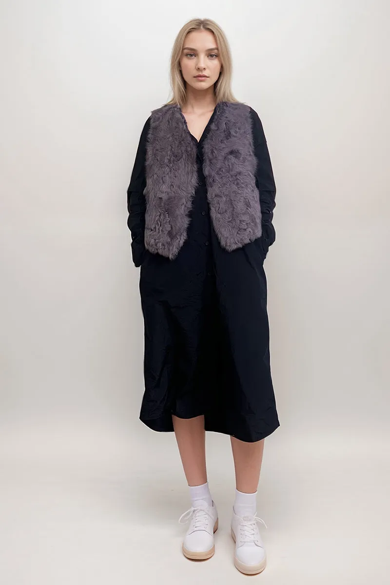 HCT1089 Effortless Faux-Fur Vest Outerwear