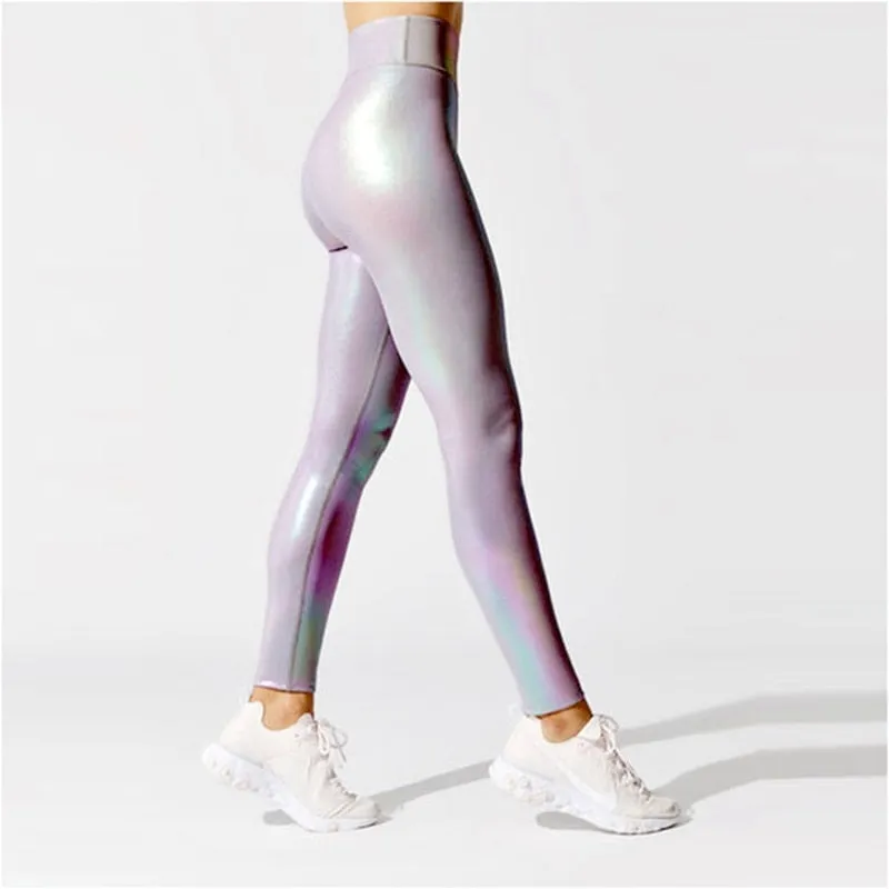 High Rise Stretchy Shiny Leggings