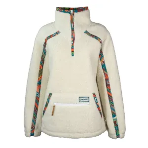 Hooey Ladies Aztec Cream Sherpa Pullover HFP005CR