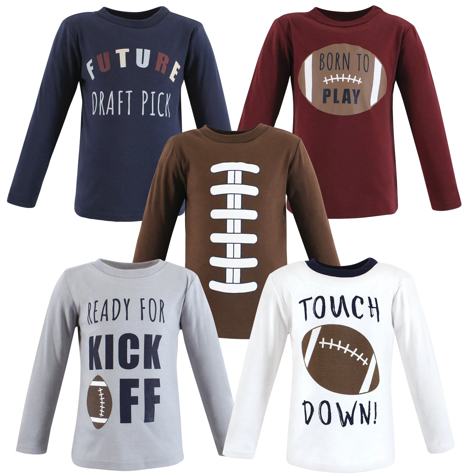 Hudson Baby Long Sleeve T-Shirts, Football