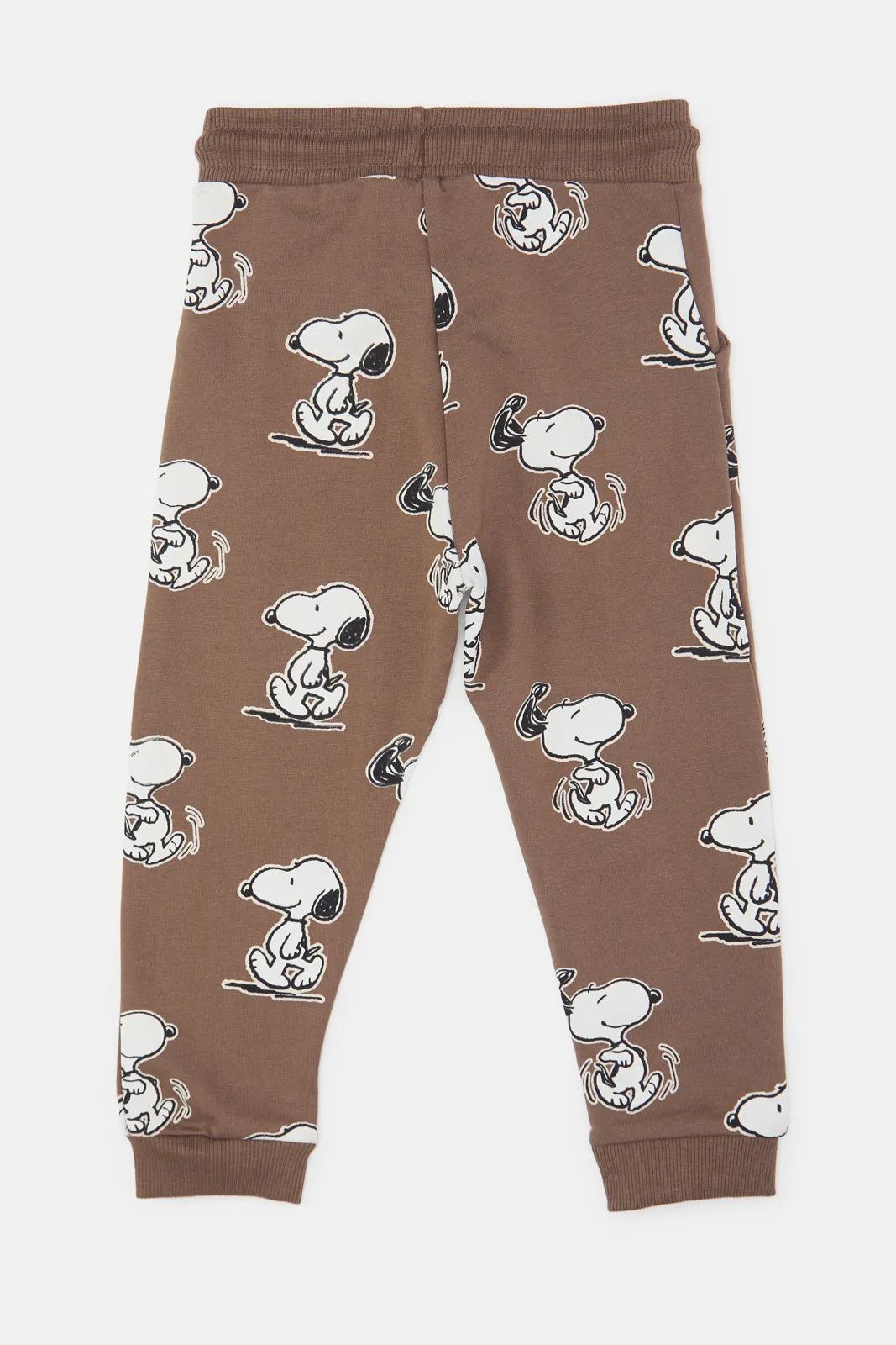 Infant Boys Brown Snoopy Jogger Pants