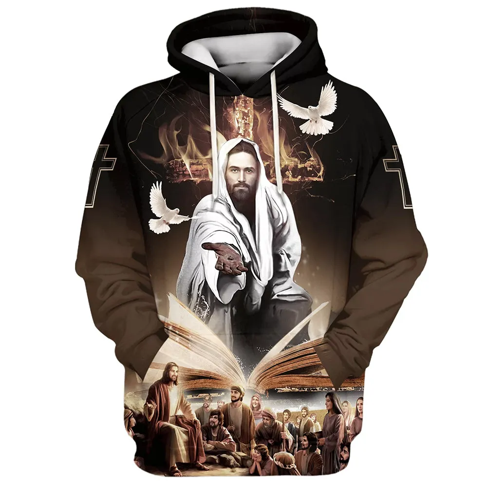 Jesus God Bible And Dove Hoodies Jesus Hoodie Men & Women Christian Hoodie 3D Printed Hoodie