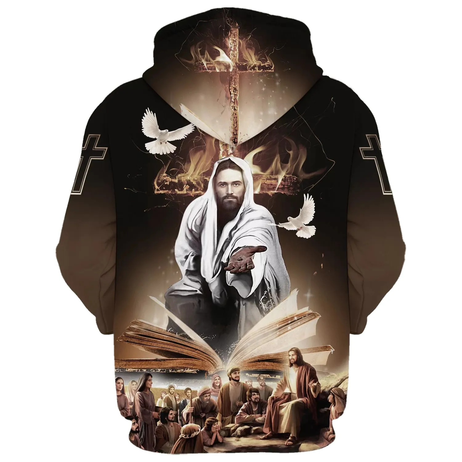 Jesus God Bible And Dove Hoodies Jesus Hoodie Men & Women Christian Hoodie 3D Printed Hoodie