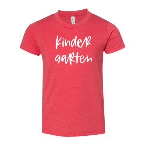 Kindergarten YOUTH Script Soft Tee