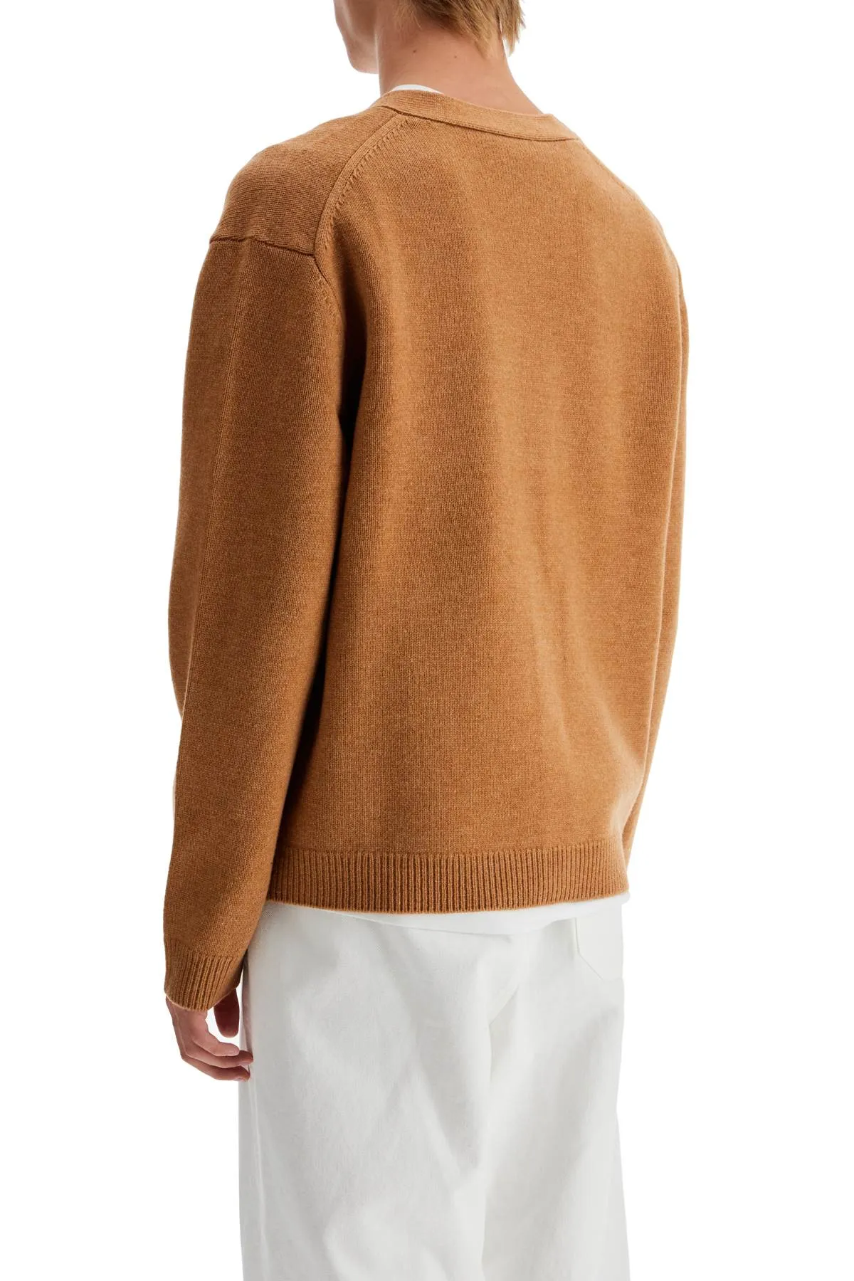 Maison Kitsune Fox Head Wool Cardigan With