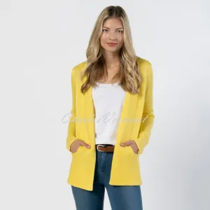 Marble Longline Cardigan – Style 6028-152 (Yellow)