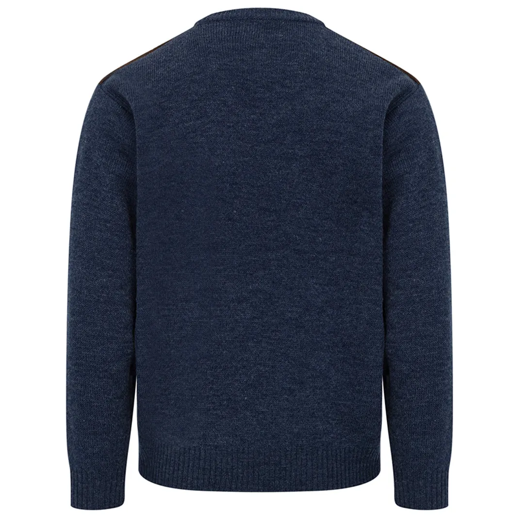 Melrose II Crew Neck Pullover - Storm Blue by Hoggs of Fife