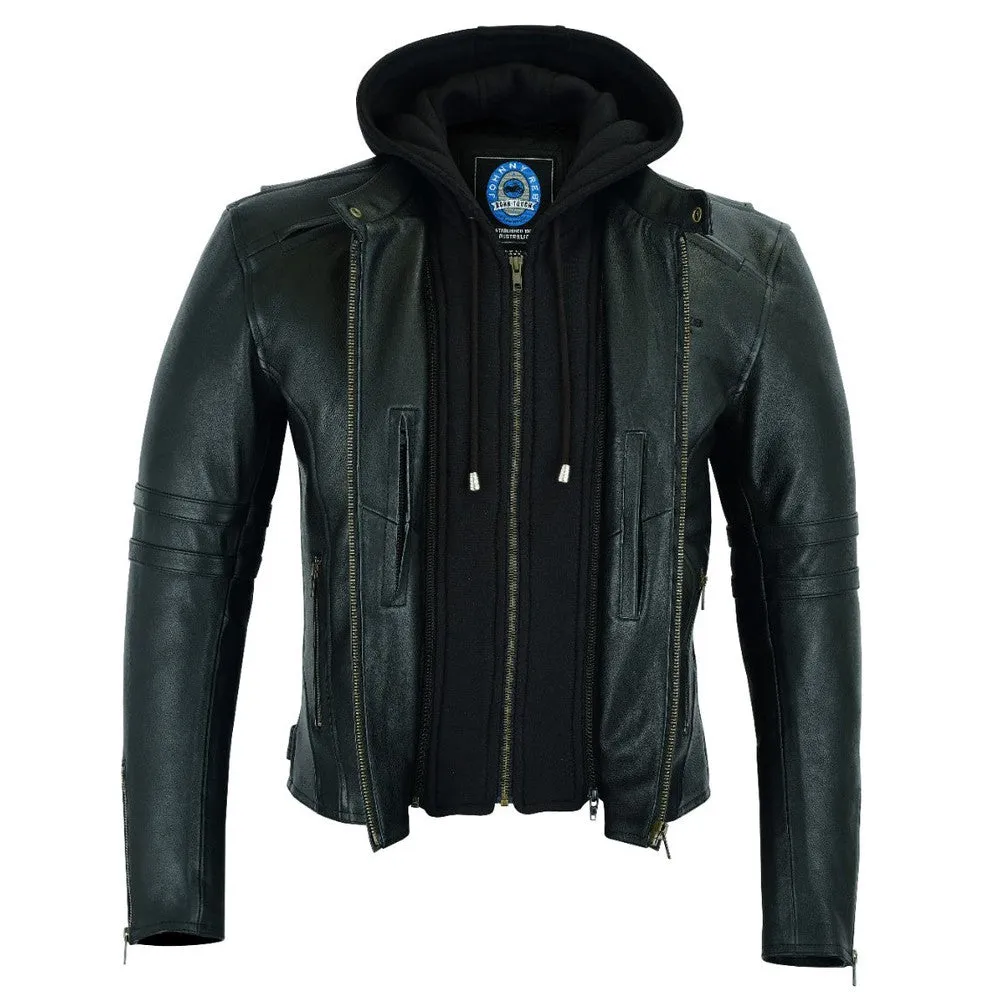 MEN'S HAWKESBURY LEATHER JACKET | REMOVABLE HOOD JRJ10034