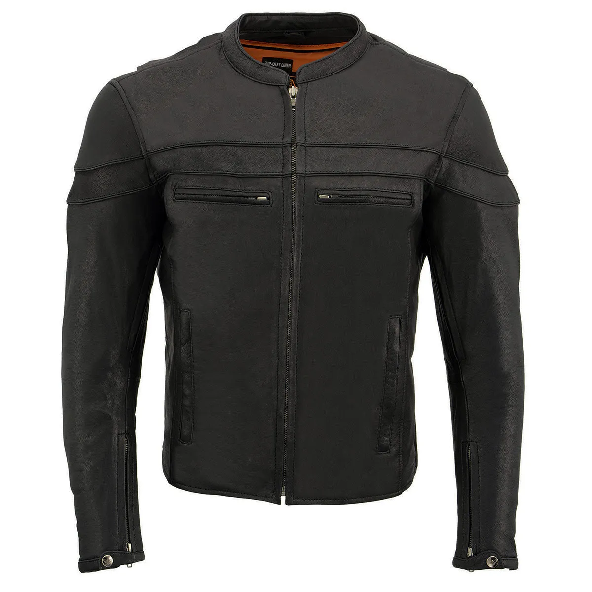 Milwaukee Leather ML1408 Men's Black 'Savage' Sporty Crossover Leather Jacket