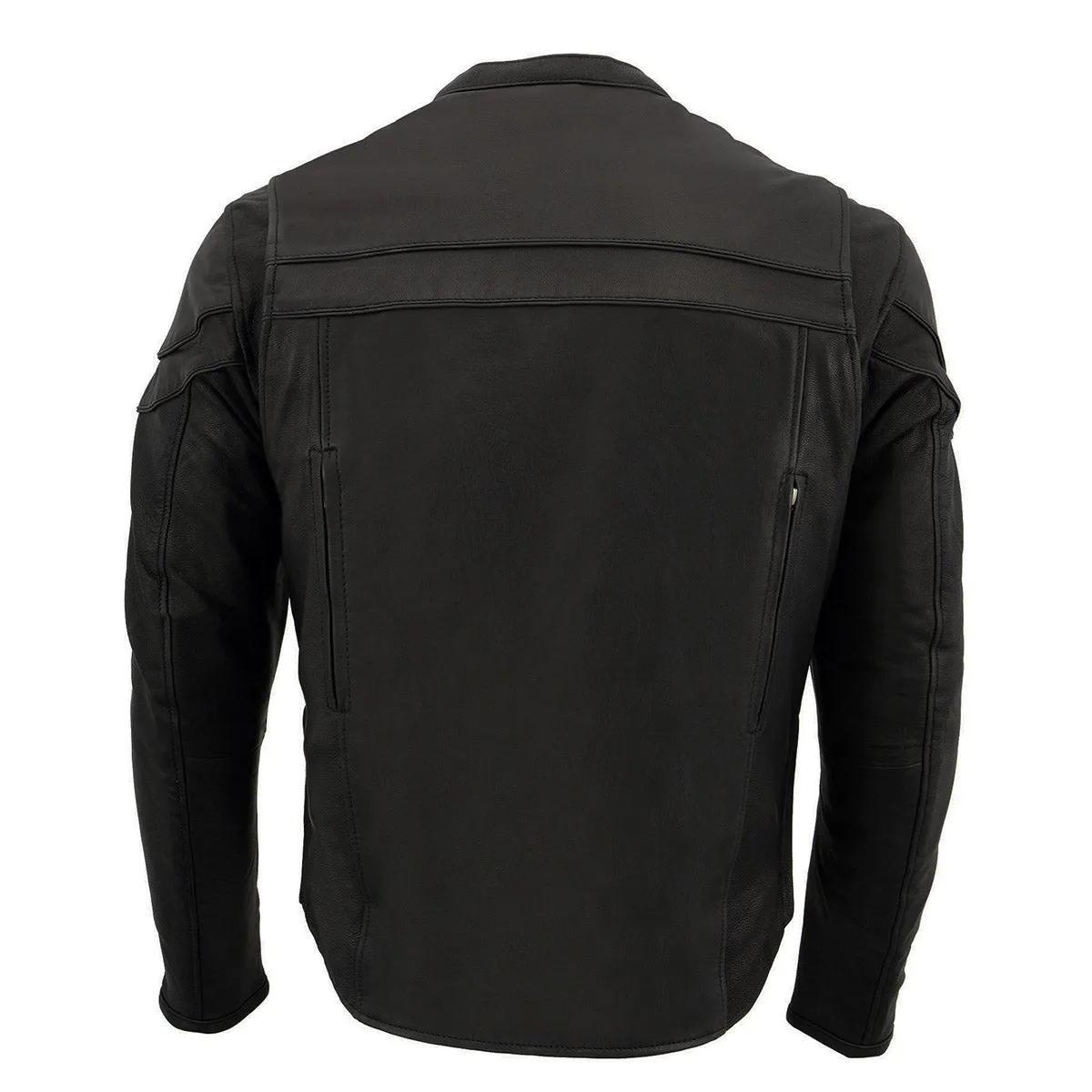 Milwaukee Leather ML1408 Men's Black 'Savage' Sporty Crossover Leather Jacket