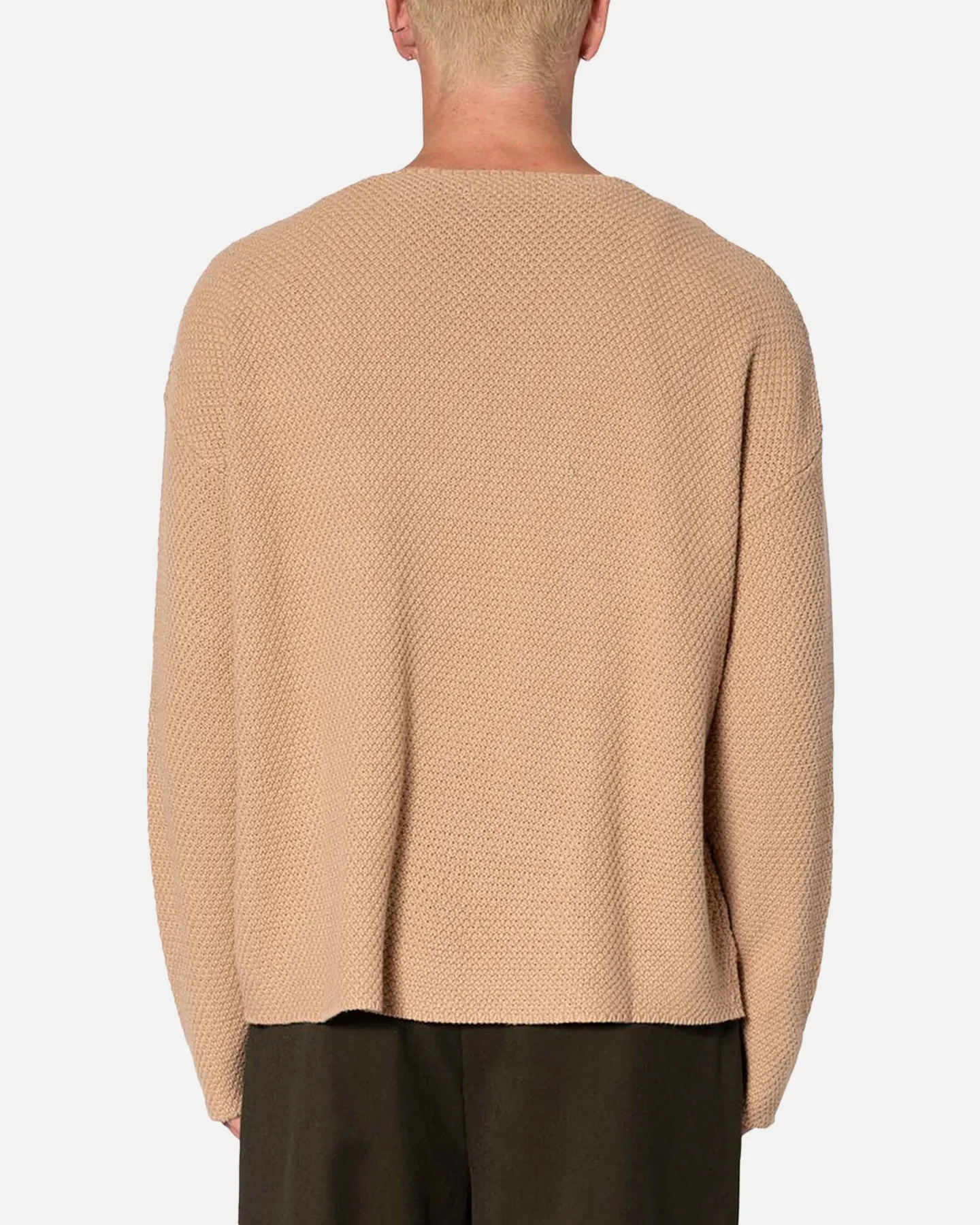 MNML Boat Neck Star Sweater Tan