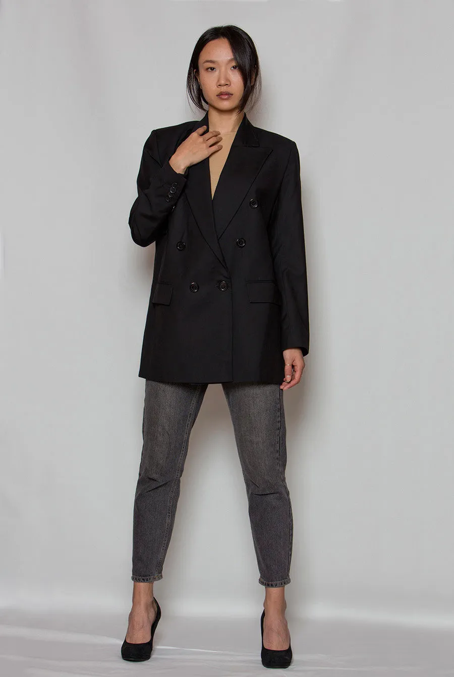 OM Oversized Double-Breasted Blazer