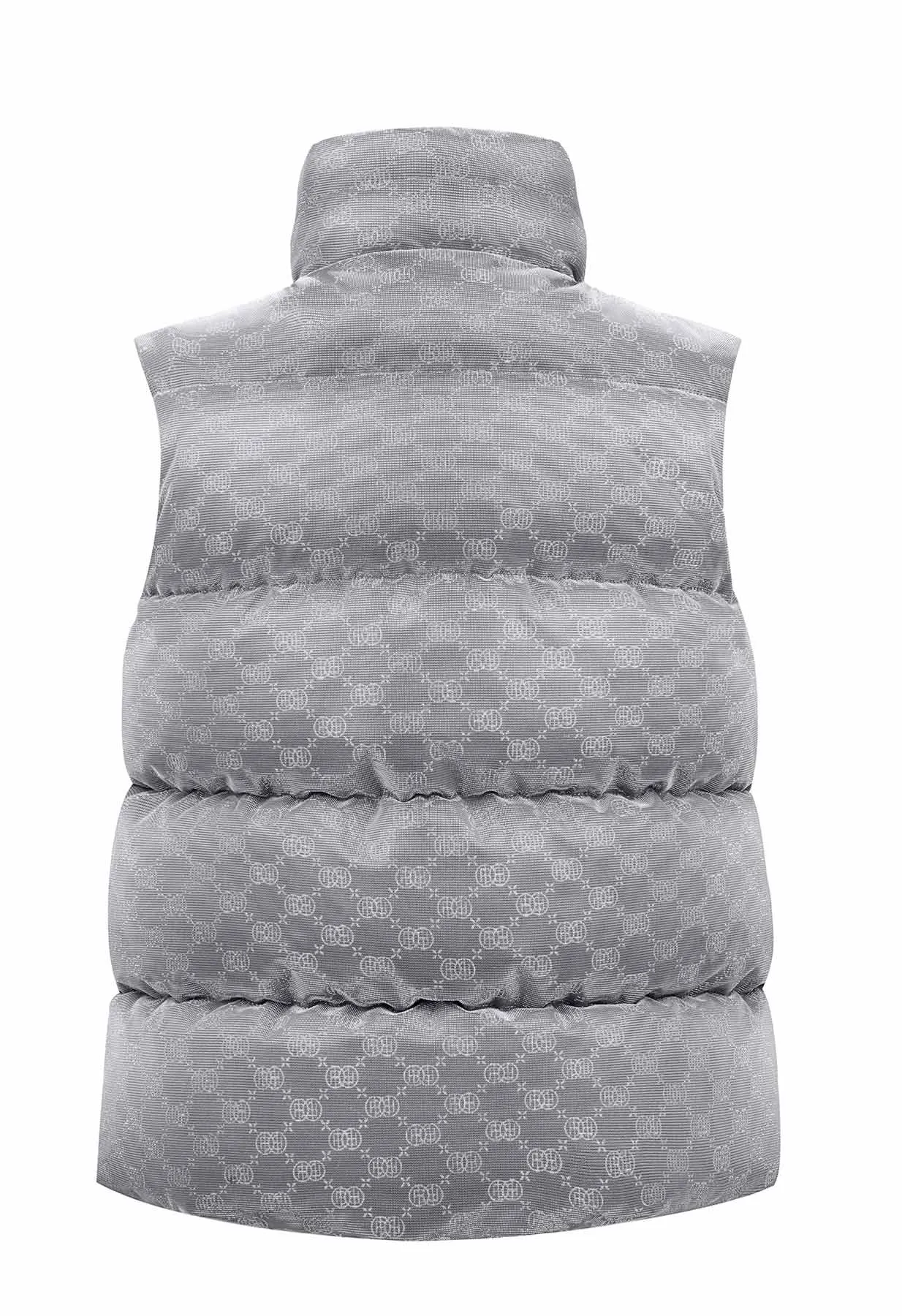 Poivre Blanc W23-1205 Puffer Gilet in Silver