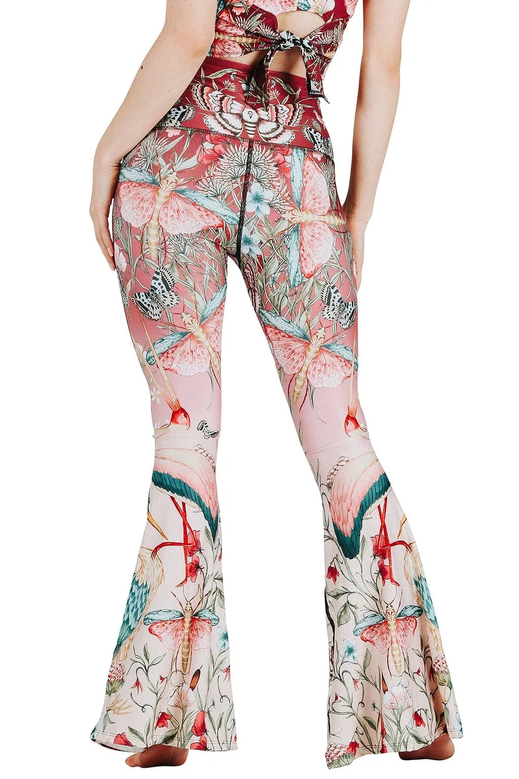 Pretty In Pink Printed Bell Bottoms