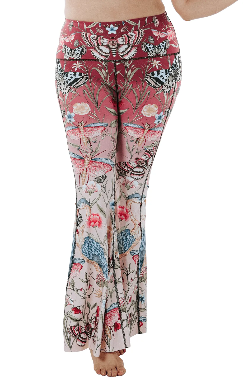 Pretty In Pink Printed Bell Bottoms