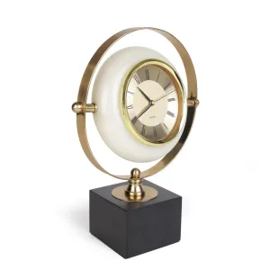 proxin Antique Bras Table Top Clock Desk Clock for Home Study Living Room and Office Living Room Decor Gift Item