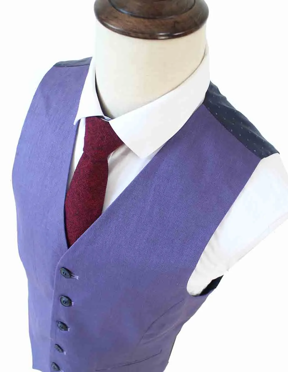 PURPLE 3 PIECE LINEN SUIT