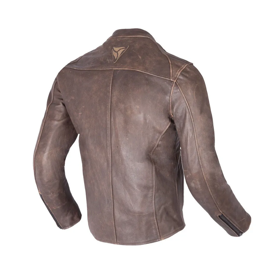 R-TECH Street Rider UK Motorcycle Riding Leather Jacket Brown