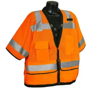 Radians SV59-3ZOD Type R Class 3 Heavy Duty Surveyor Vest, Hi-Vis Orange, 1 Each