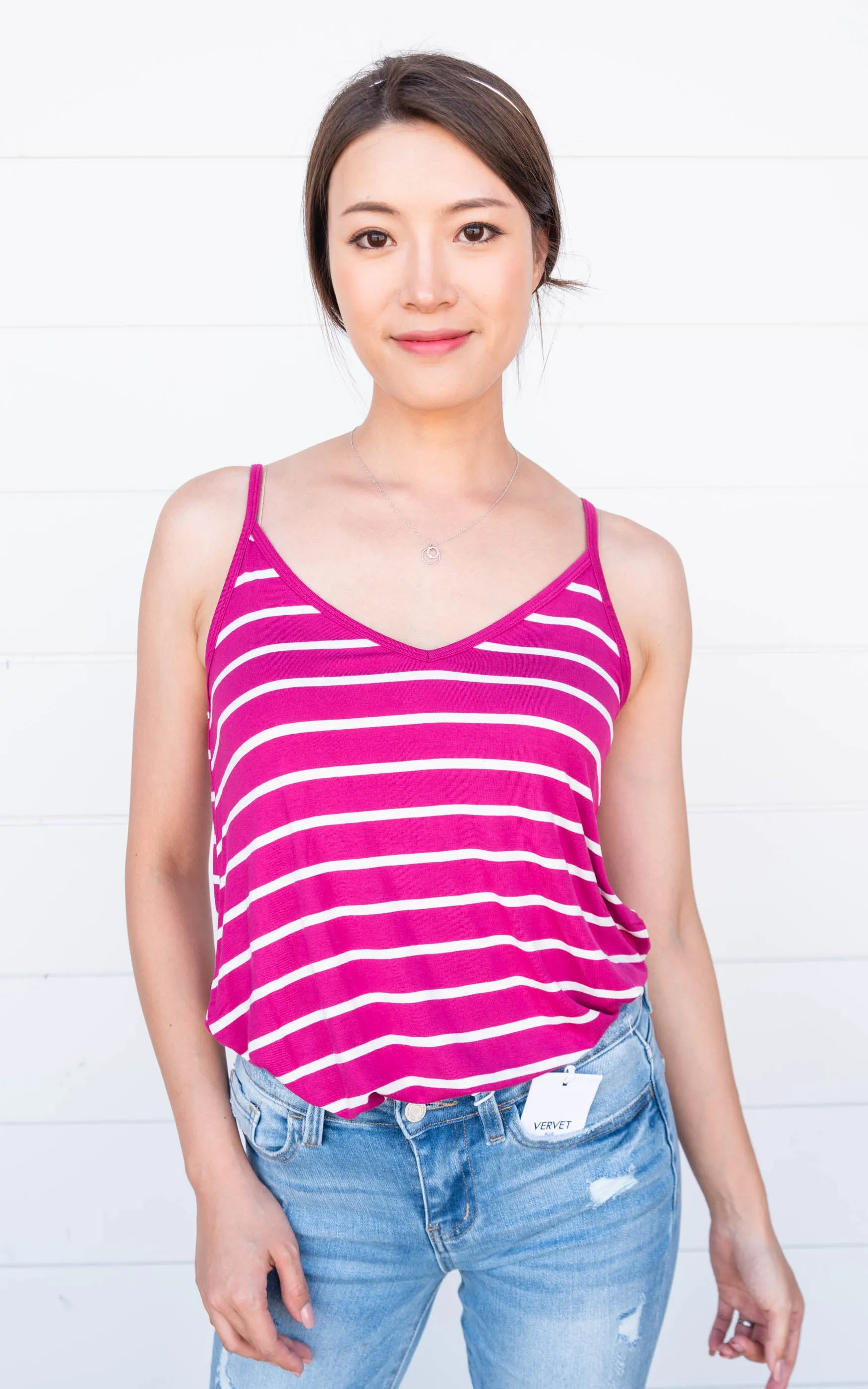 Sara's Steals and Deals Striped Reversible Tank - Final Sale*