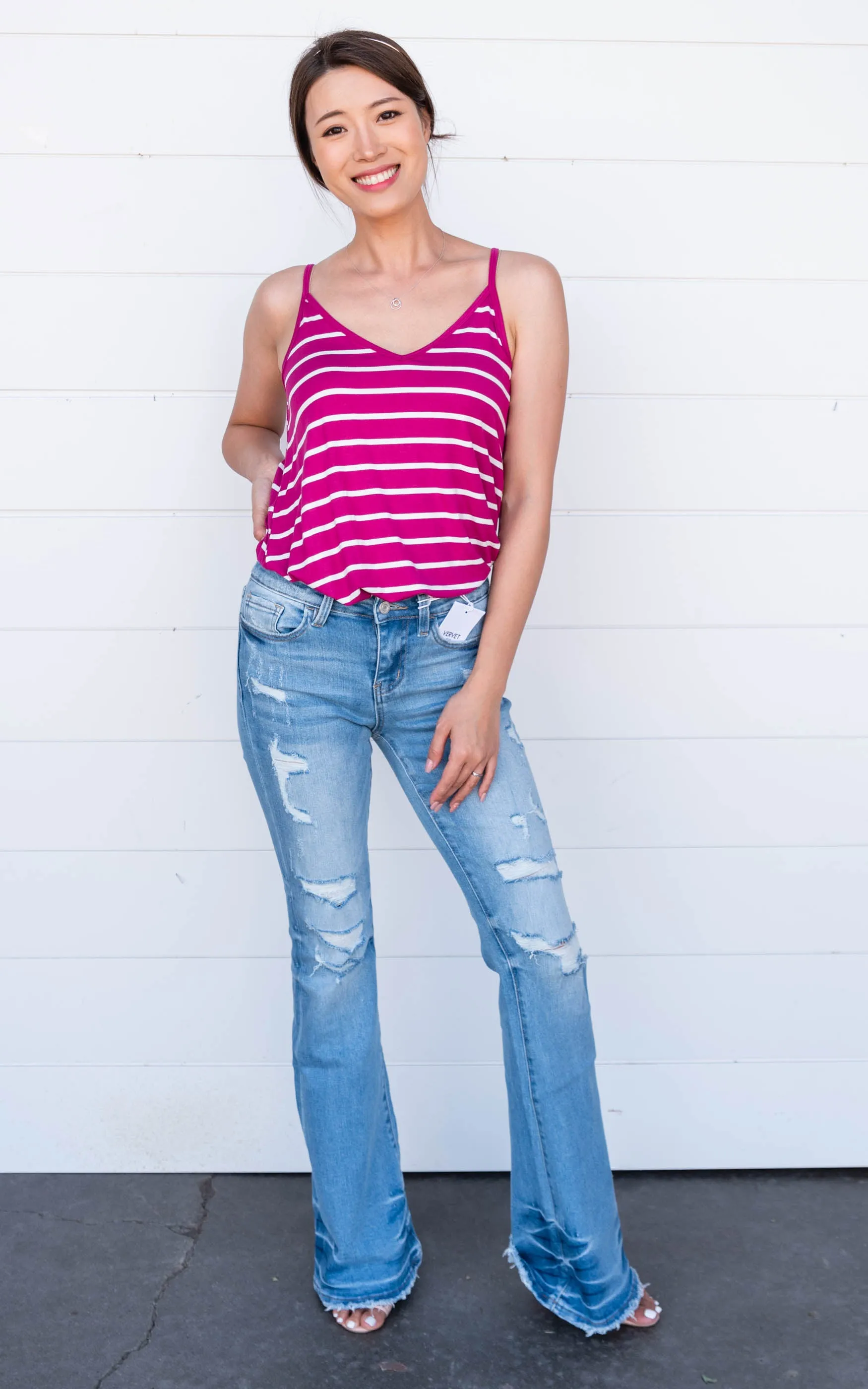 Sara's Steals and Deals Striped Reversible Tank - Final Sale*