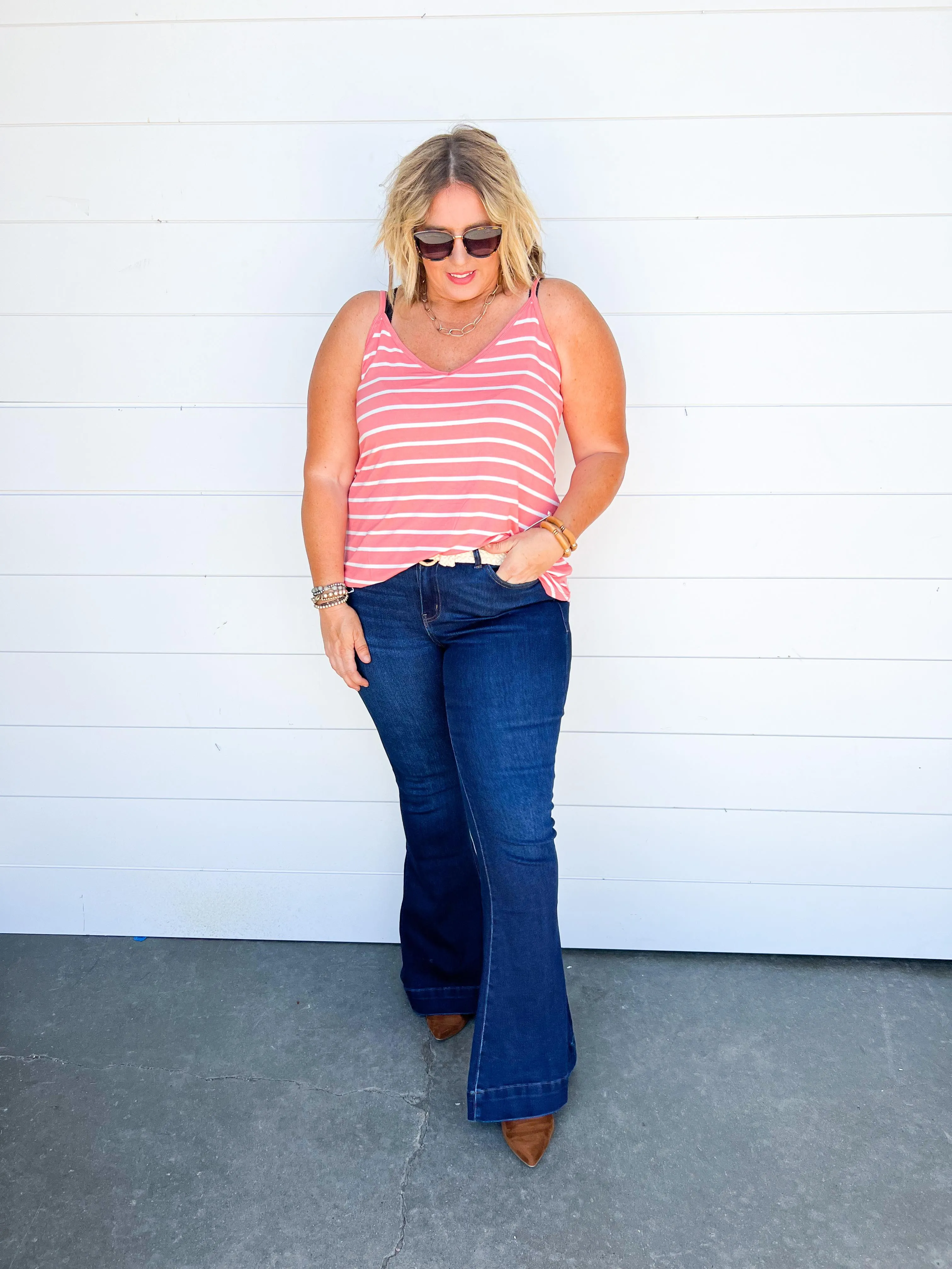 Sara's Steals and Deals Striped Reversible Tank - Final Sale*