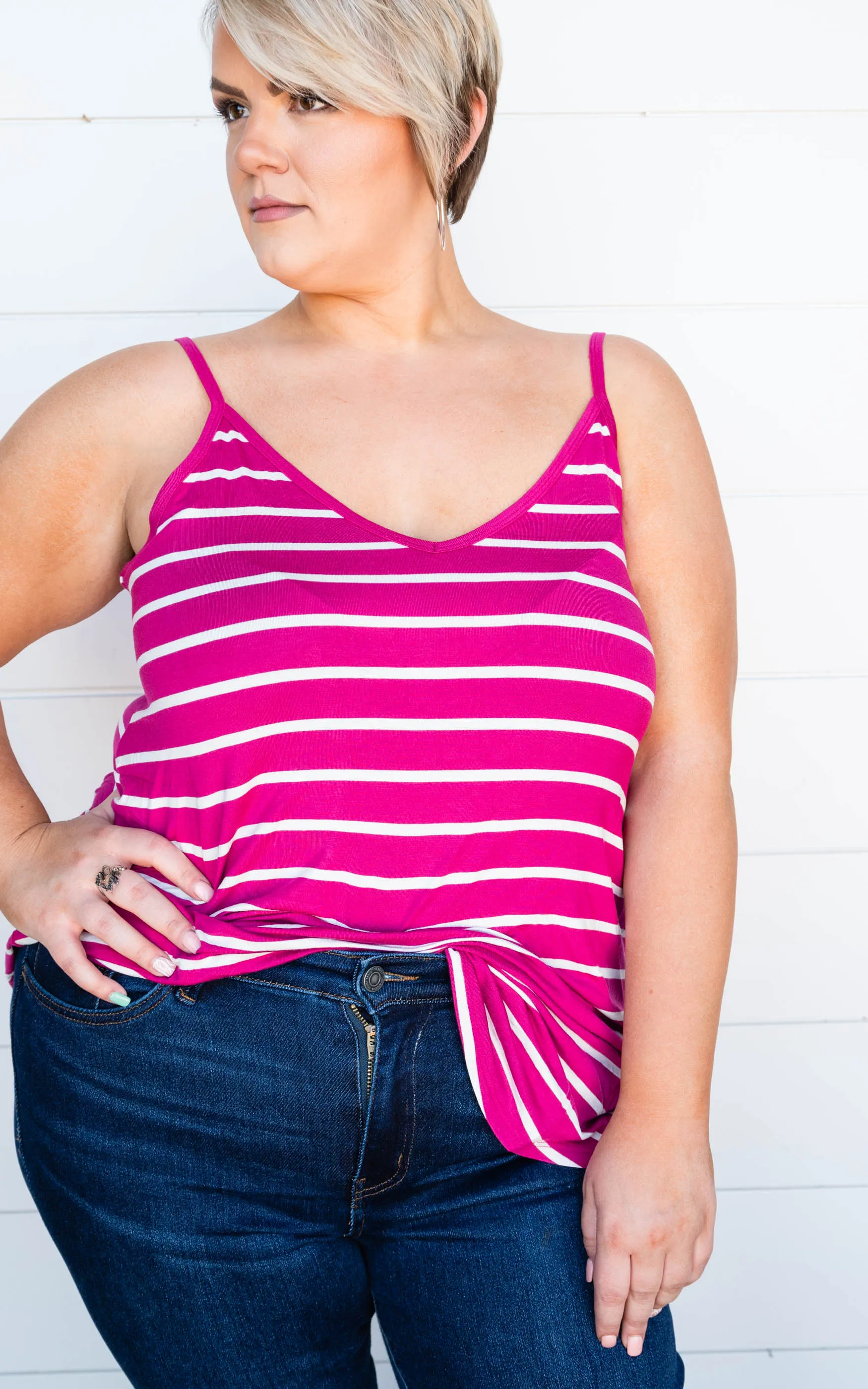 Sara's Steals and Deals Striped Reversible Tank - Final Sale*