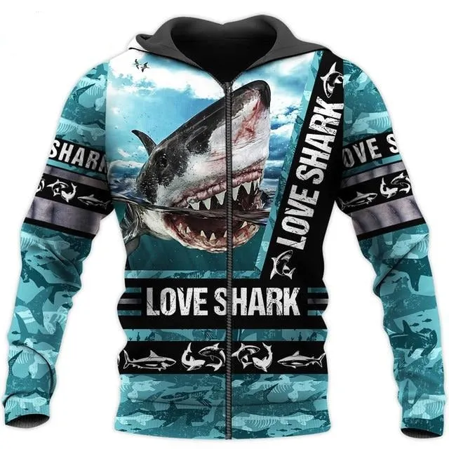 Scuba diving Hoodie Summer Men | Love Shark