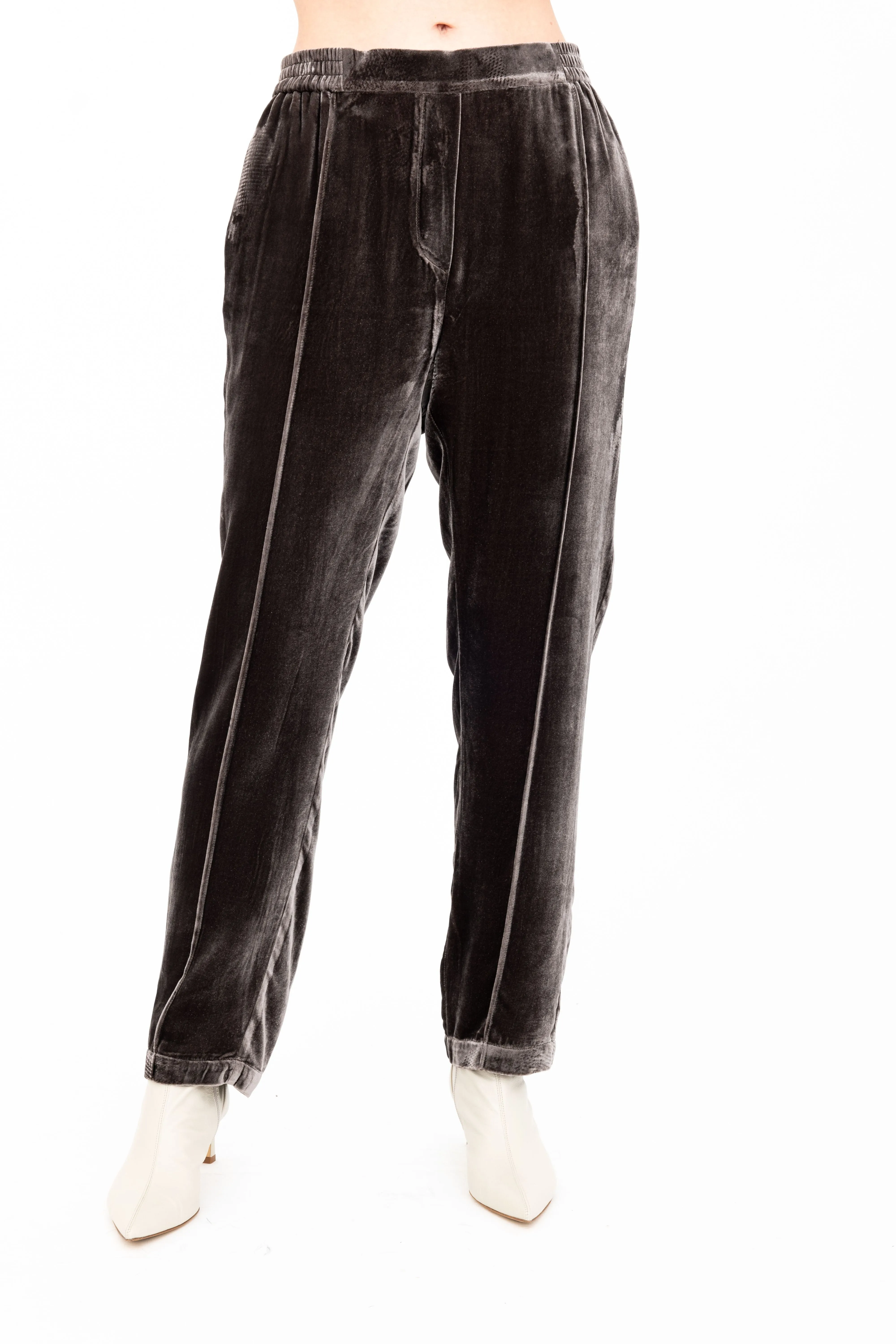 Silk Velvet Pant with Faux Fly - ATTICUS H24