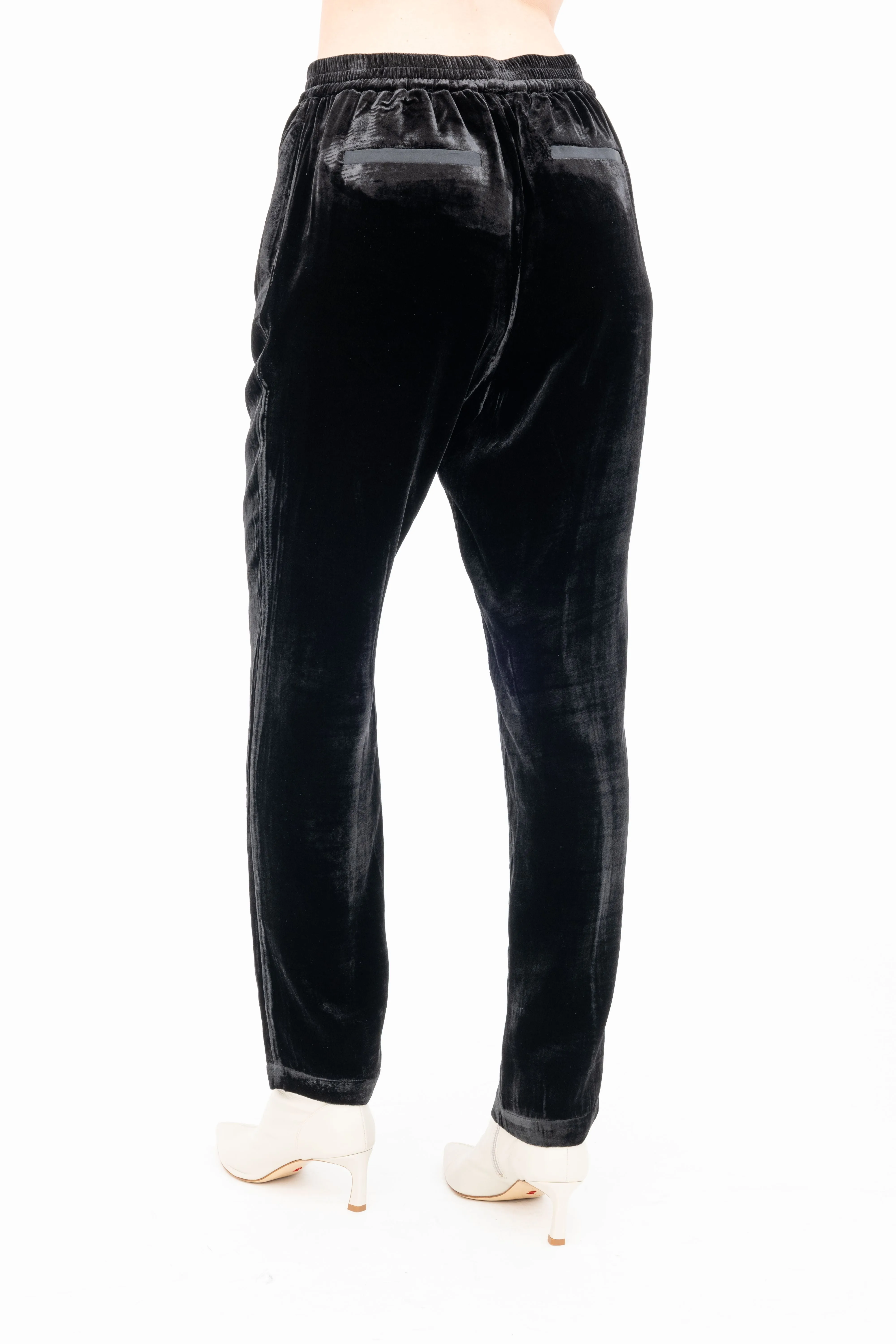 Silk Velvet Pant with Faux Fly - ATTICUS H24